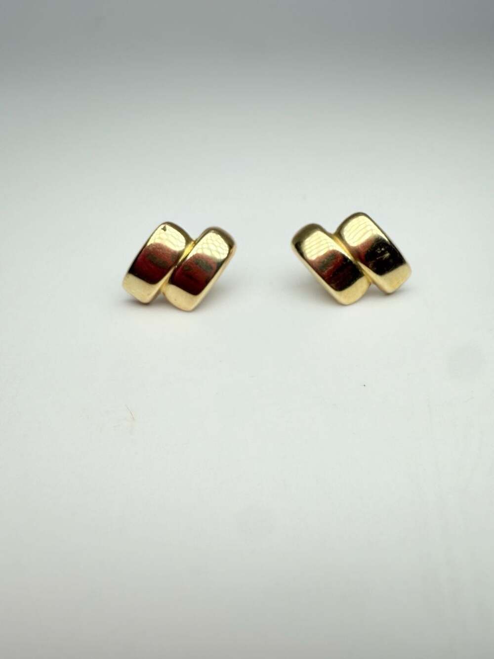 Milor 14K Gold Vintage Stud Earrings France